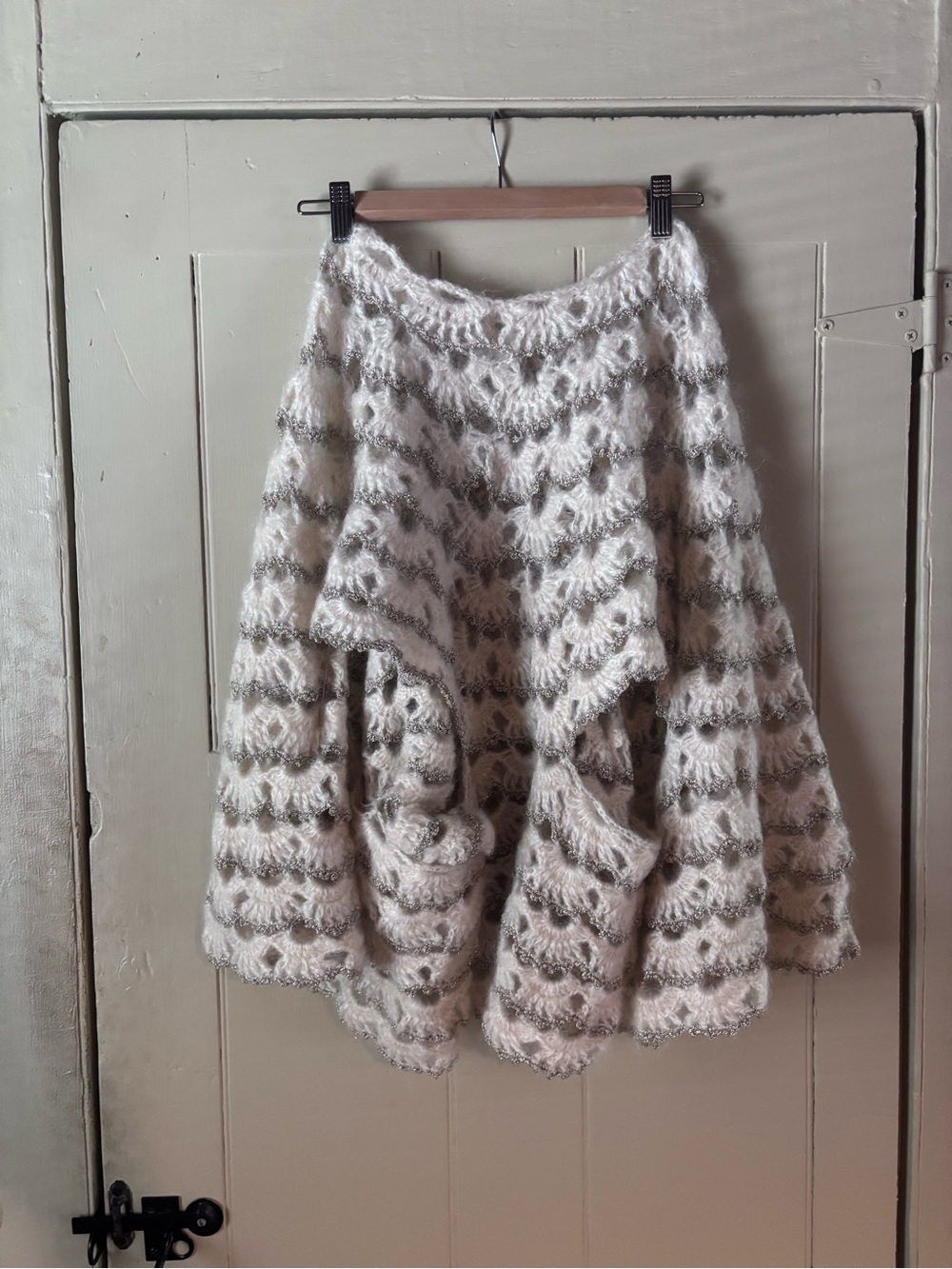 Vintage Comme des Garcons Ivory and Gray Poncho